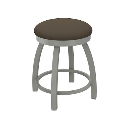 Holland Bar Stool Co 18" Swivel Vanity Stool, Nickel Finish, Canter Earth Seat 80218AN006